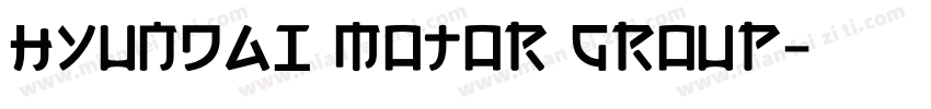 HYUNDAI MOTOR GROUP字体转换